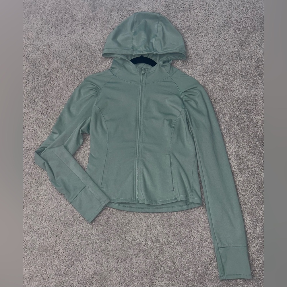 Lululemon inspired Light Green Jacket. Famous BBL athletic jacket